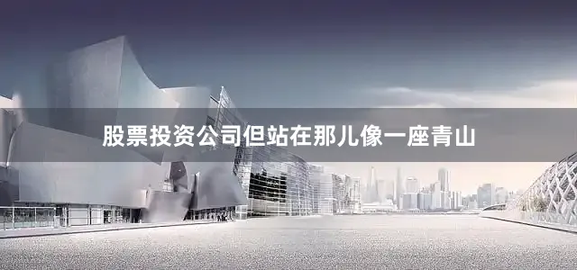 股票投资公司但站在那儿像一座青山